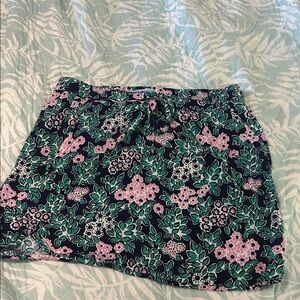 Draper James Pink and Green Floral Mini Skirt